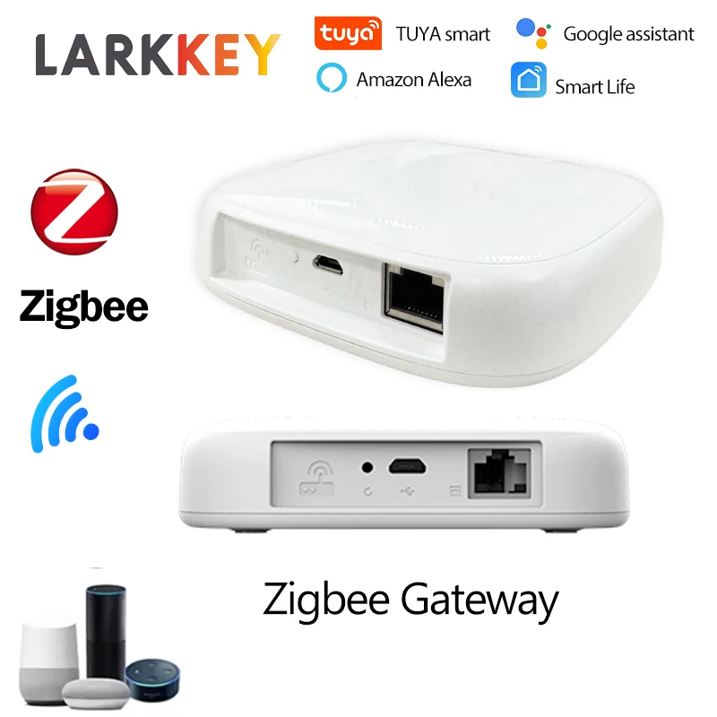

Tuya Zigbee Gateway Hub Умный дом Lan Wire Bridge Приложение Smart Life Устройство автоматизации дистанционного управления работает с Alexa Google