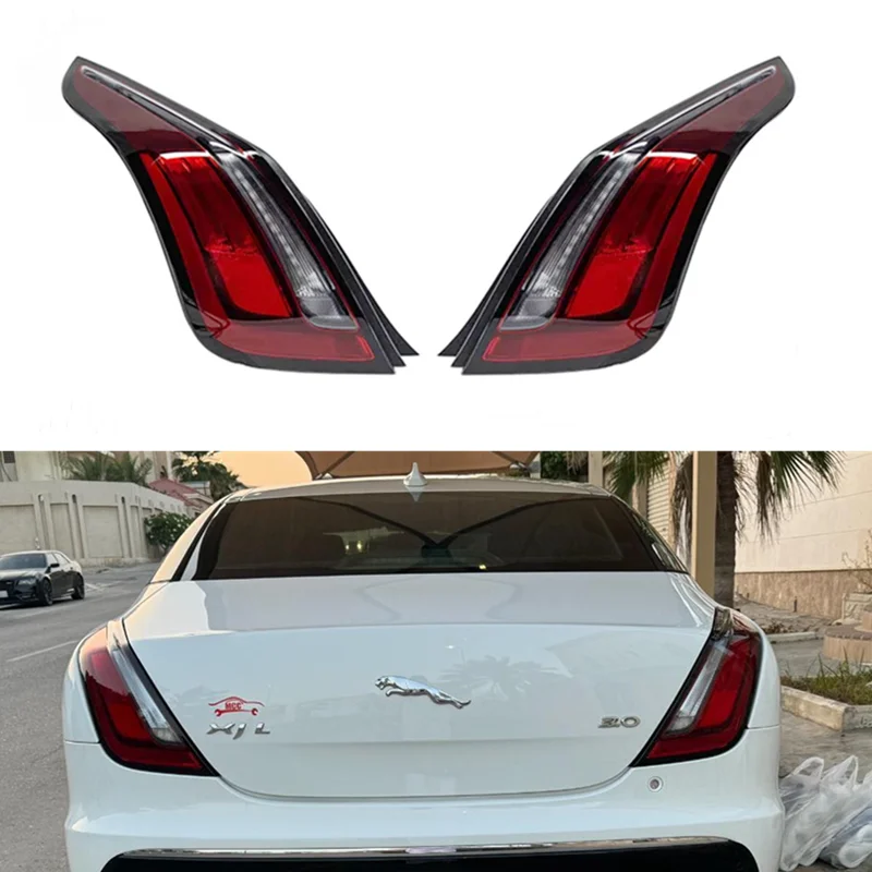 

Black LED Tail Lights Assembly For Jaguar XJ 2016-2019 Rear Lamp Stop Taillights Brake Light