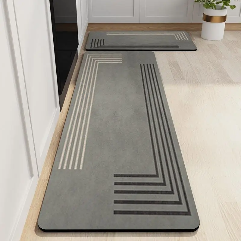 

Kitchen Entrance Long Strip Water Absorbent Oil Resistant Non-Slip Doormat Home Use Anti-Slip Floor Mat Waterproof Rug