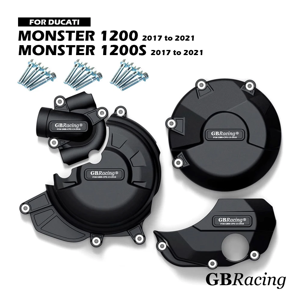 

MONSTER 1200 1200S 2017-2021 GBRacing Engine Protect Cover For DUCATI MONSTER1200 Motorcycle Clutch Pulse Protection Accessories
