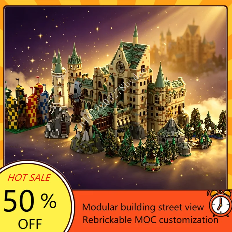 MOC Medieval Castle Custom Puzzle Model Ultimate Modular Castle Technical  DIY Assembly Education Set Toy Adult Holiday Toy Gift