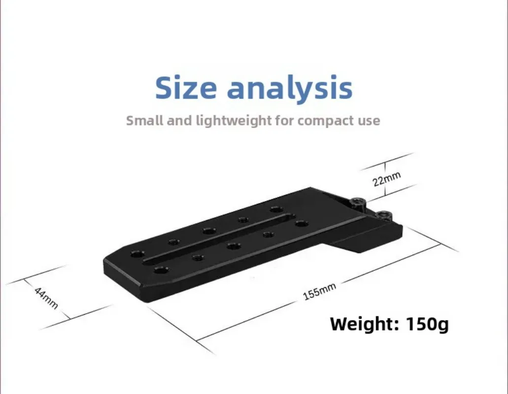 155mm Astronomical Telescope Handle with 75-Degree Dovetail Plate V-Shaped Fixing Plate Xinda Dark Black for ZWOASI2600MC