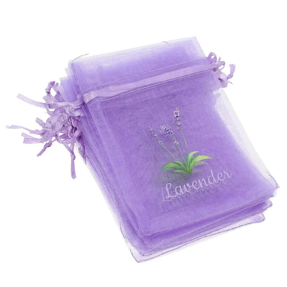 20 piezas bolsita de lavanda bolsas de malla con cordón bolsas de Organza vacías para fragancia aire fresco armario almacenamiento bolsita bolsa de fragancia
