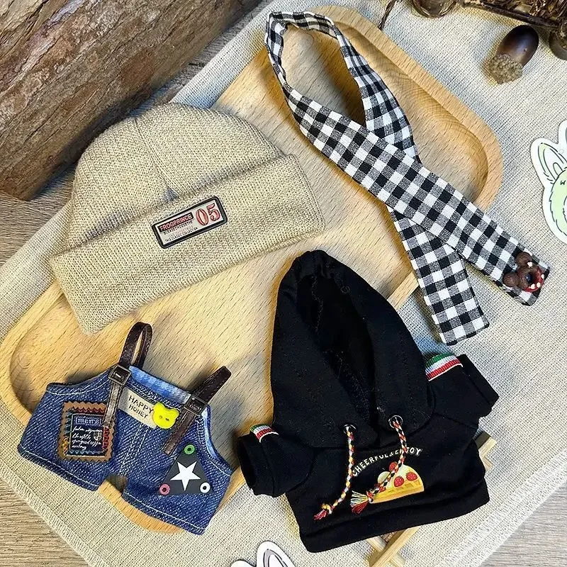 เสื้อผ้าแฟชั่นสำหรับตุ๊กตาลาบูบูขนาด 17 ซม. เสื้อฮู้ดดี้ เสื้อผ้าตุ๊กตา เสื้อฮู้ดดี้สีเข้ากัน เสื้อผ้าตุ๊กตา ของตกแต่งตุ๊กตา เสื้อผ้าเด็กเล็ก