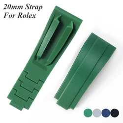 20mm Rubber Watch Strap for Rolex GMT Daytona Submariner Diver Silicone Replacement Watch Band for Water Ghost Bracelet Belt
