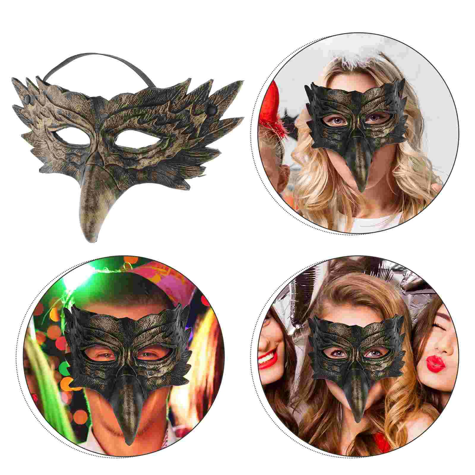 

Halloween Mask Animal Masks Apparel Half Cosplay Fancy Dress Pu Eagle Costume Adult Man