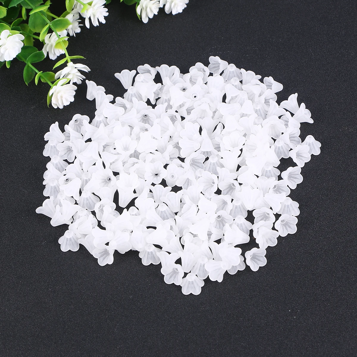 

Acrylic Flower Petals Jewelry Accessories DIY Material Bright Colors Durable Large Holes String Through Plastic Leaf Decors