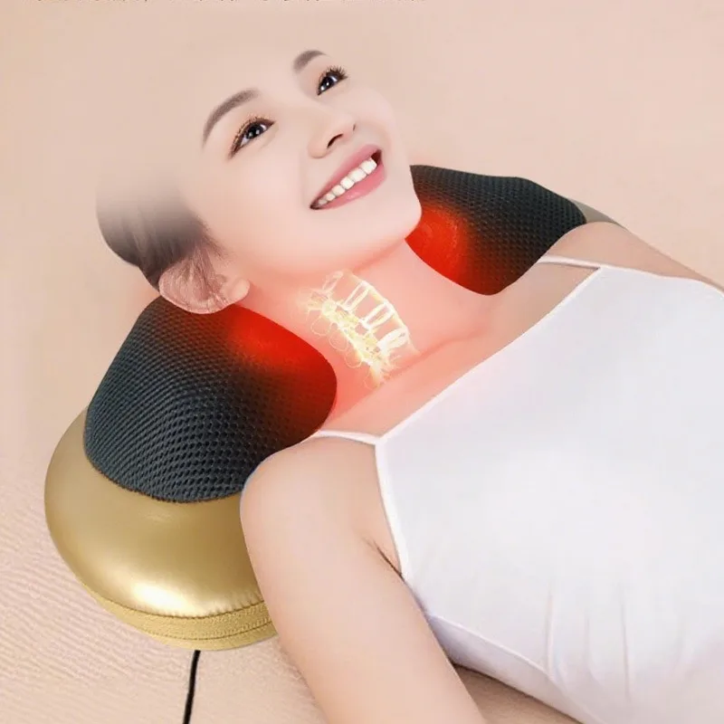 Relax Shoulder and Neck Massage Pillow Cervical Spine Massager Waist Back Massager Kneading