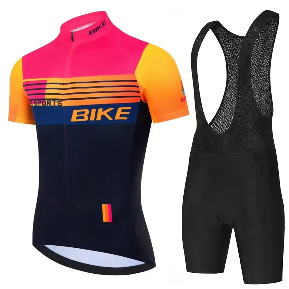 2026 Sommer-Radtrikot-Set für Herren in Leuchtfarben MTB Kurzarm-Radkleidung Mountainbike-Bekleidung Ropa Ciclismo Uniform – Detail 9