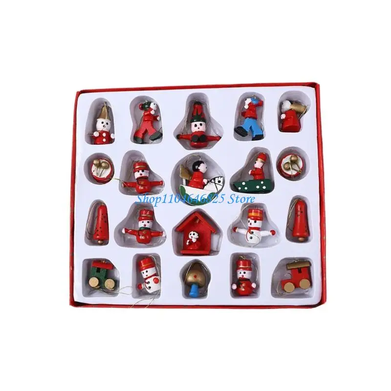 Christmas Ornament For Indoor Outdoor Wooden Doll Christmas Tree Decorations