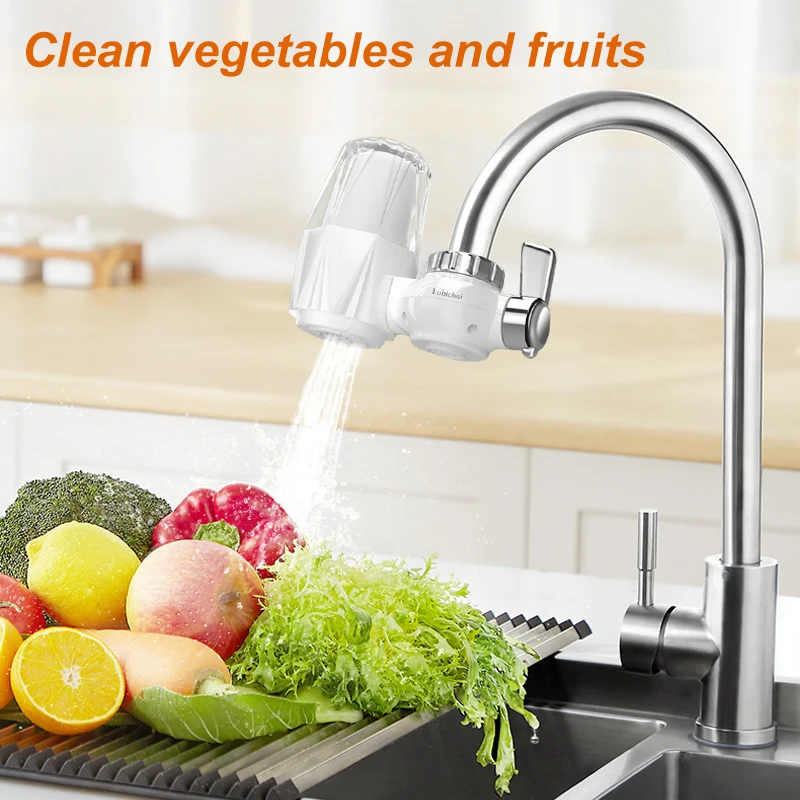 

Mini Tap Water Filter Purifier Washable Ceramic Percolator For Kitchen Faucet Attach Water Filter Remove Bacteria Dust