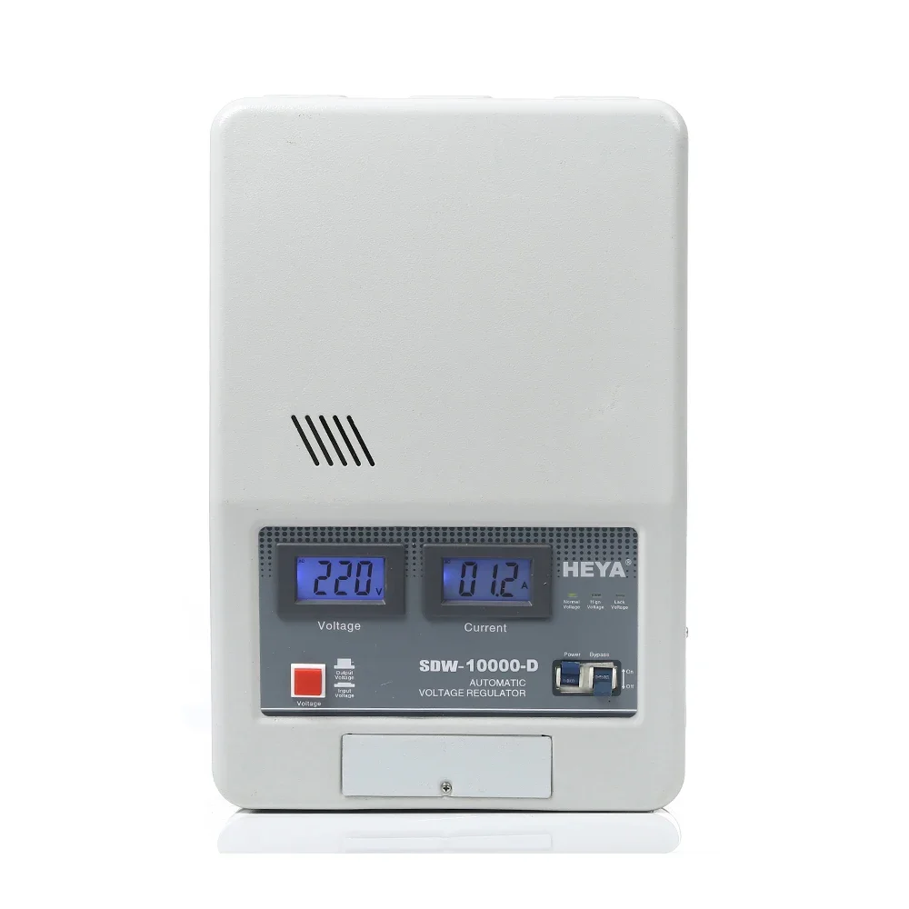 10KVA Digital Servo AVR Automatic Voltage Regulators Stabilizers Single Phase Wall Mounted Home Use 220V Output 50Hz Copper