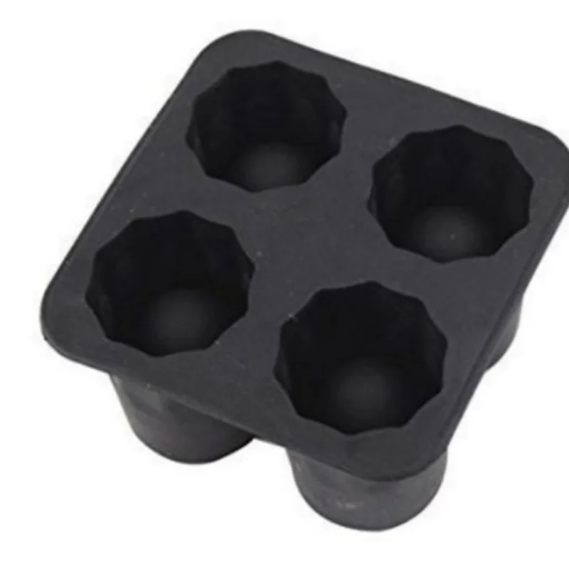 Silikon Eiswürfel Form Vier Loch Presse Eis Block Maker Kreative Runde Tasse Form Eis Formen für Whiskey Bier Bar Küche Werkzeuge