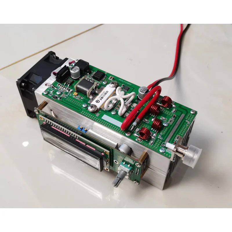 Assembled 120W Adjustable 87.5-108MHz FM Transmitter Radio Station Ham Full Protection Design Support SD Card