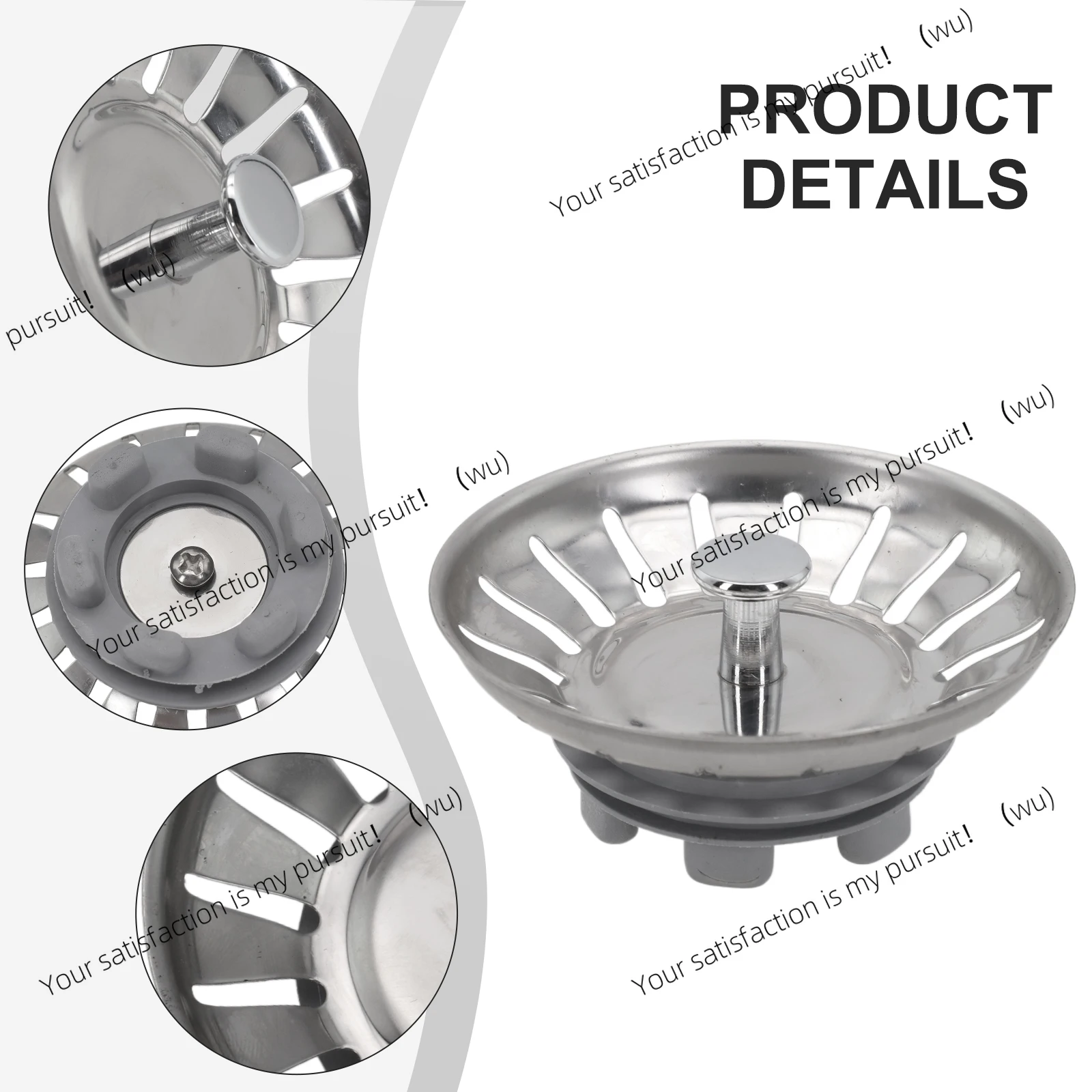 Anti Constipation Kitchen Sink Strainer Drain Easy To Clean Block Food Seamless Flow Blockages Smooth Water Flow