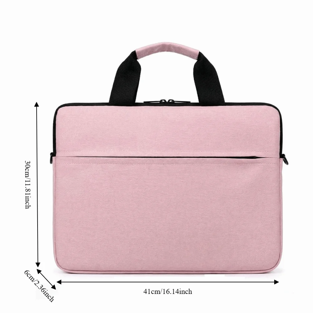 Durable 15.6Inch Laptop Sleeve Waterproof Shockproof Handbag Adjustable Shoulder Strap Carrying Briefcase Work Office