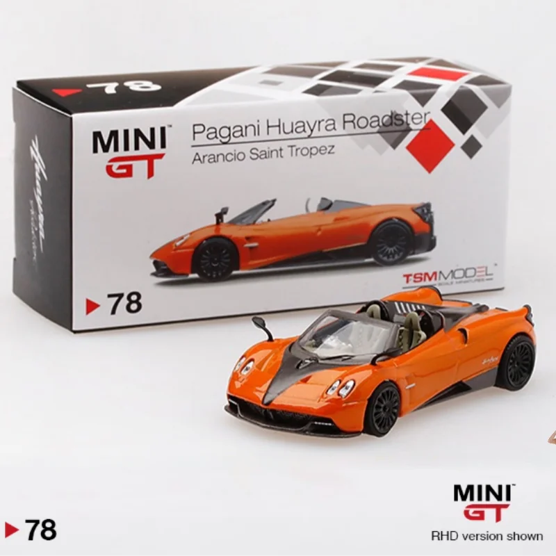 1:64 Huayra Roadster naranja convertible 78 aleación modelo de coche de simulación fundido a presión, estatuilla para adultos, juguete para niños, regalo para niños