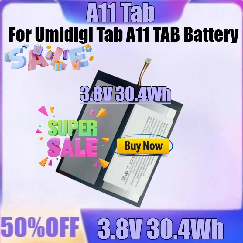

3.8V 30.4Wh For Umidigi Tab A11 TAB Battery New A11 Tab 8800mAh 3.8V 30.4Wh High Quality Battery