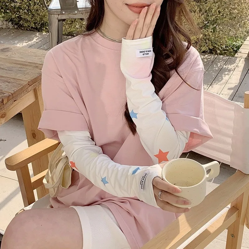ปลอกแขนกันแดดสำหรับฤดูร้อน ผู้หญิง ทรงหลวม บาง ระบายอากาศ แขนยาว สำหรับขับรถกลางแจ้ง ป้องกันรังสียูวี