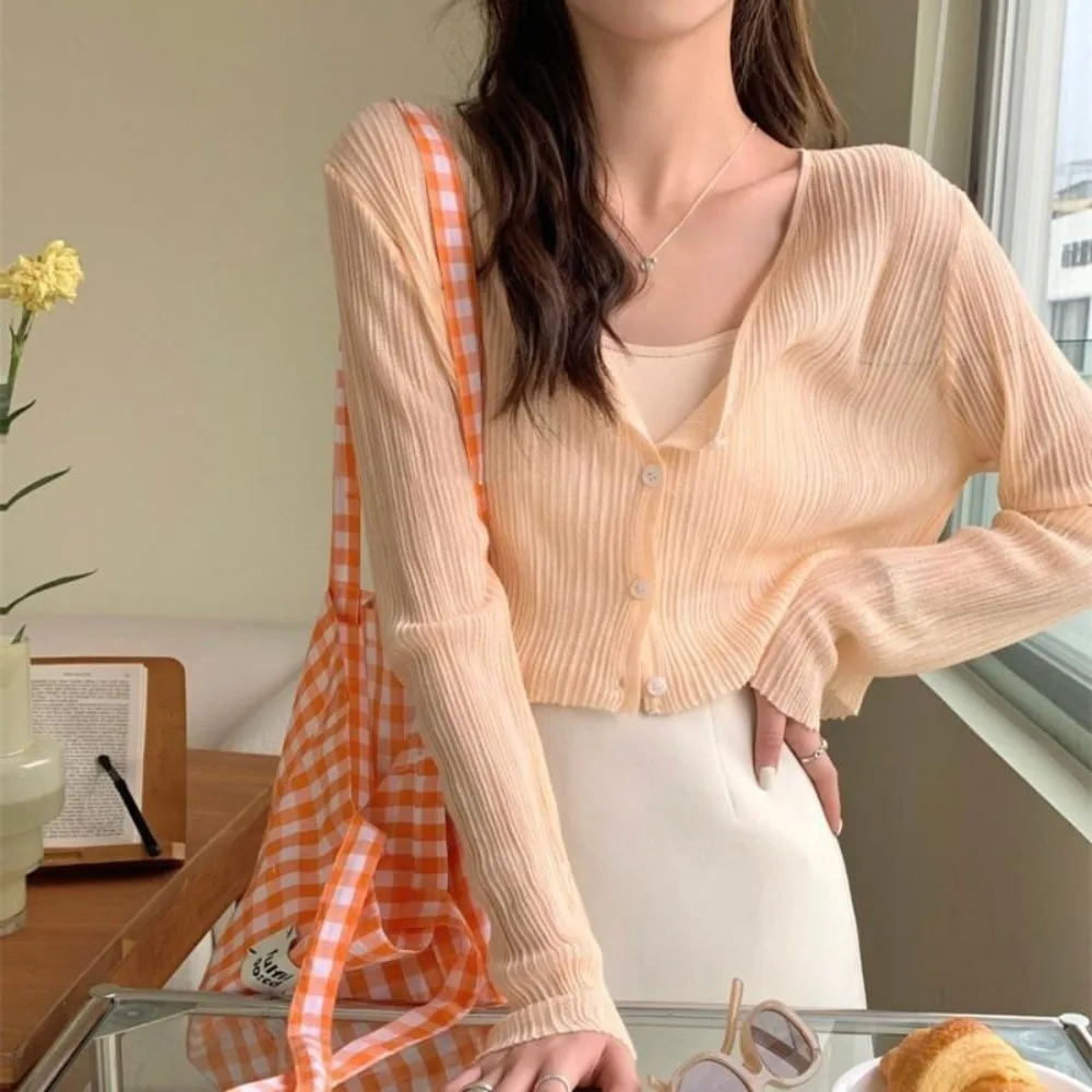2024 Summer Hollow Out Blouses Fashion Long Sleeve Thin Sunscreen Clothing Beach Vacation Loose Casual Blouses Women