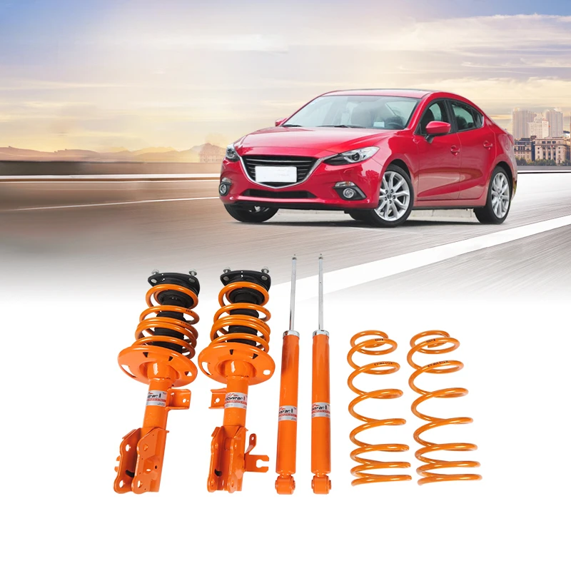 EDDYSTAR Customized Manufacturer Save Cost suspension coilover kits shock absorbers sales for Mazda Axela