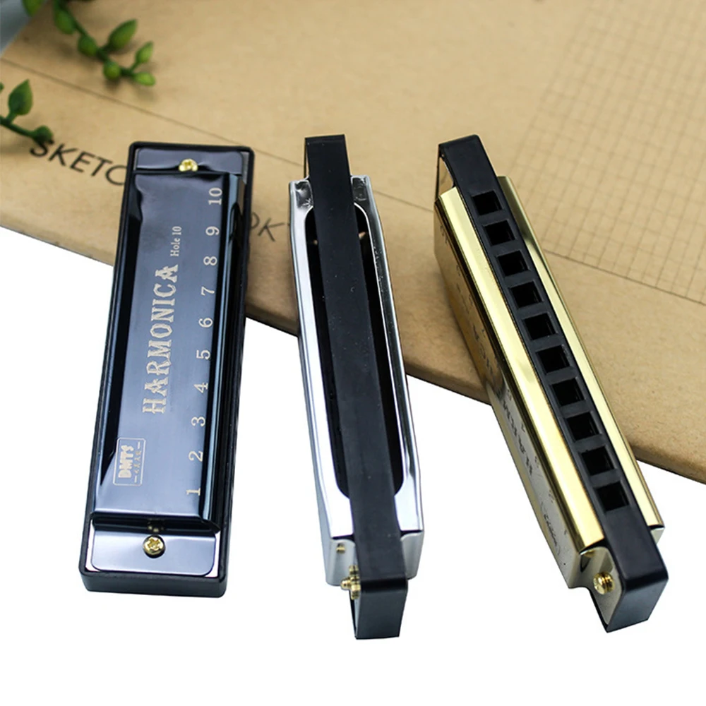 Harmonica Key of C 10 Hole Chromatic Harmonica C with Case for Beginner Students Kids Gift with Case