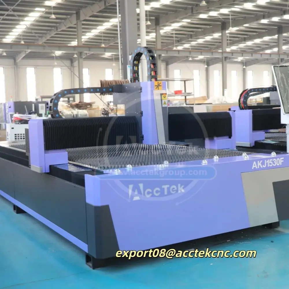 High Speed Fiber Laser Cutting Machine 1500W 2000W 3000W Optional Automatic For Industrial Steel Iron Aluminum Plate Processing