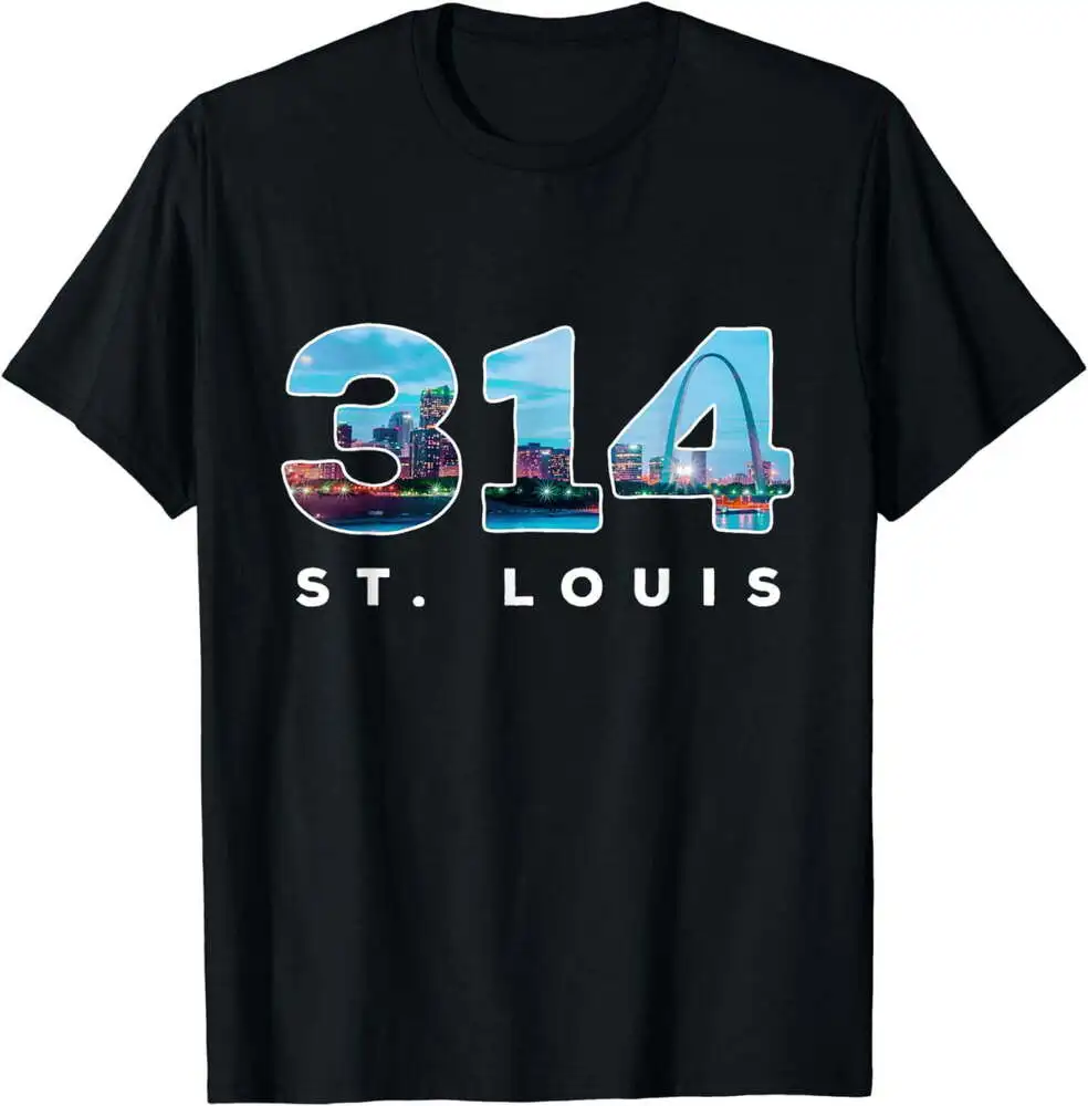 317 STL Pride St. Louis Area Code T-Shirt Anime Graphic T-shirts 100%Cotton Short Sleeve