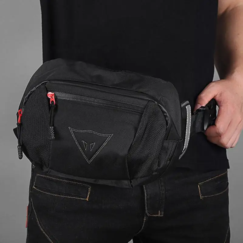 Riñonera reflectante impermeable para motocicleta, riñonera antiarañazos para exteriores, viaje, escalada, senderismo, monedero para teléfono móvil