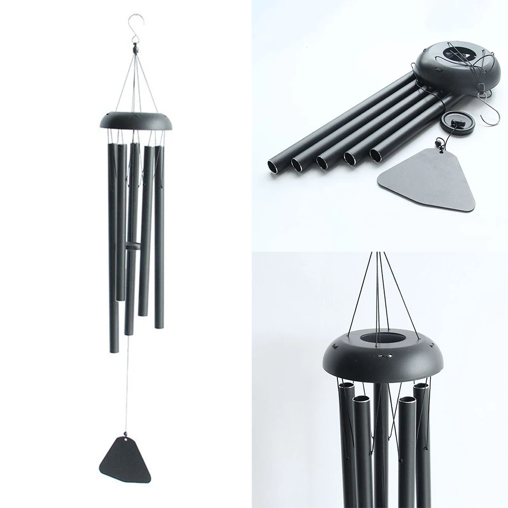 Garden Wind Chimes Aluminum Aluminum Pipe Rust-proof Well-polished 36 Inch Length 5 Tubes Adjustable High Quality