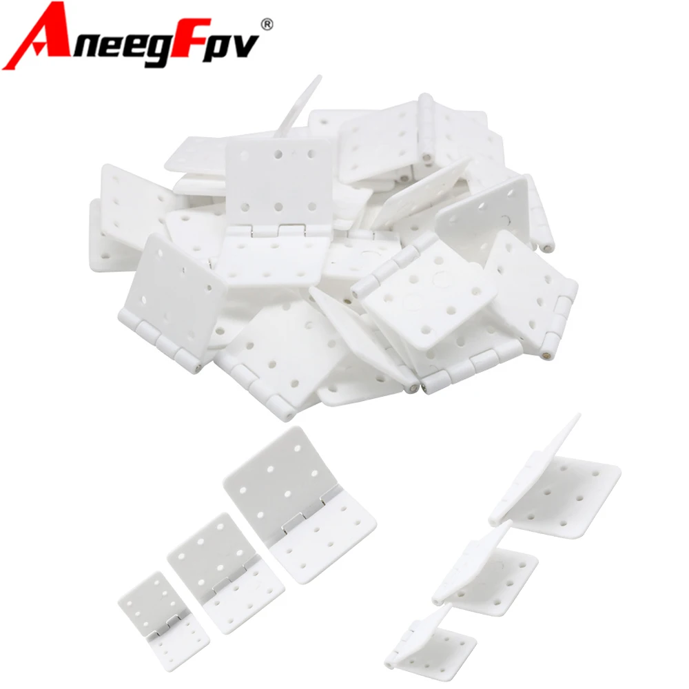 20/100pcs/lot Nylon & Pinned Hinge 20x36mm 16x29mm 12x24mm For RC Airplane Plane Parts Model Replacement