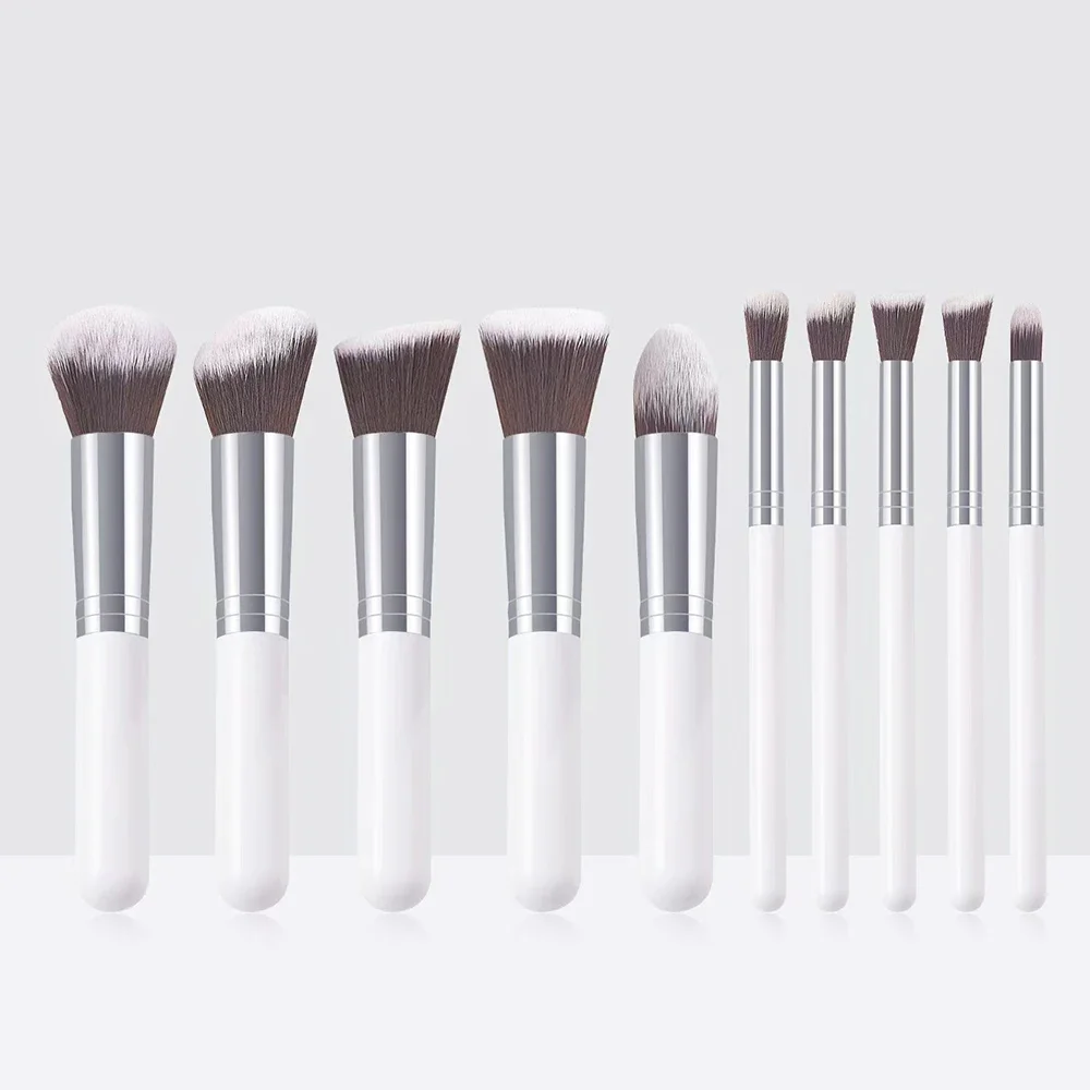 10PCs Minin Makeup Brush Set Cosmetict Makeup For Face Make Up Tools Women Beauty Professional Foundation Blush Eyeshadow