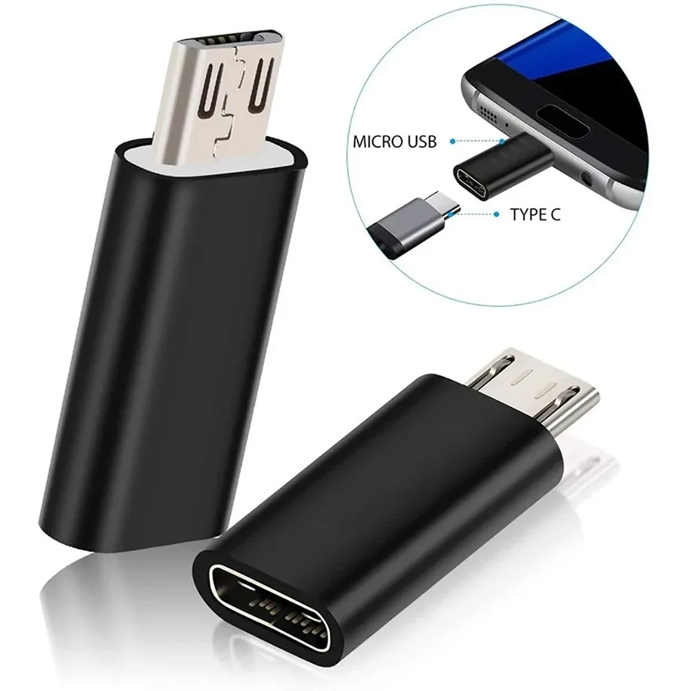 2/4pcs Type C To Micro USB Convert Connector Type-C Female Transfer To Micro Male USB Converter Data Adapter for Mobile Phone