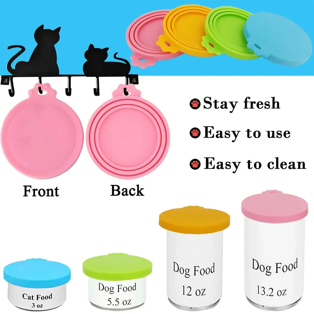 3 In 1 Reusable Food Storage Keep Fresh Tin Cover Cans Cap Pet Can Box Cover Silicone Can Lid Hot Kitchen Supply Mould