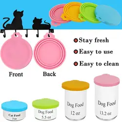 3 In 1 Reusable Food Storage Keep Fresh Tin Cover Cans Cap Pet Can Box Cover Silicone Can Lid Hot Kitchen Supply Mould