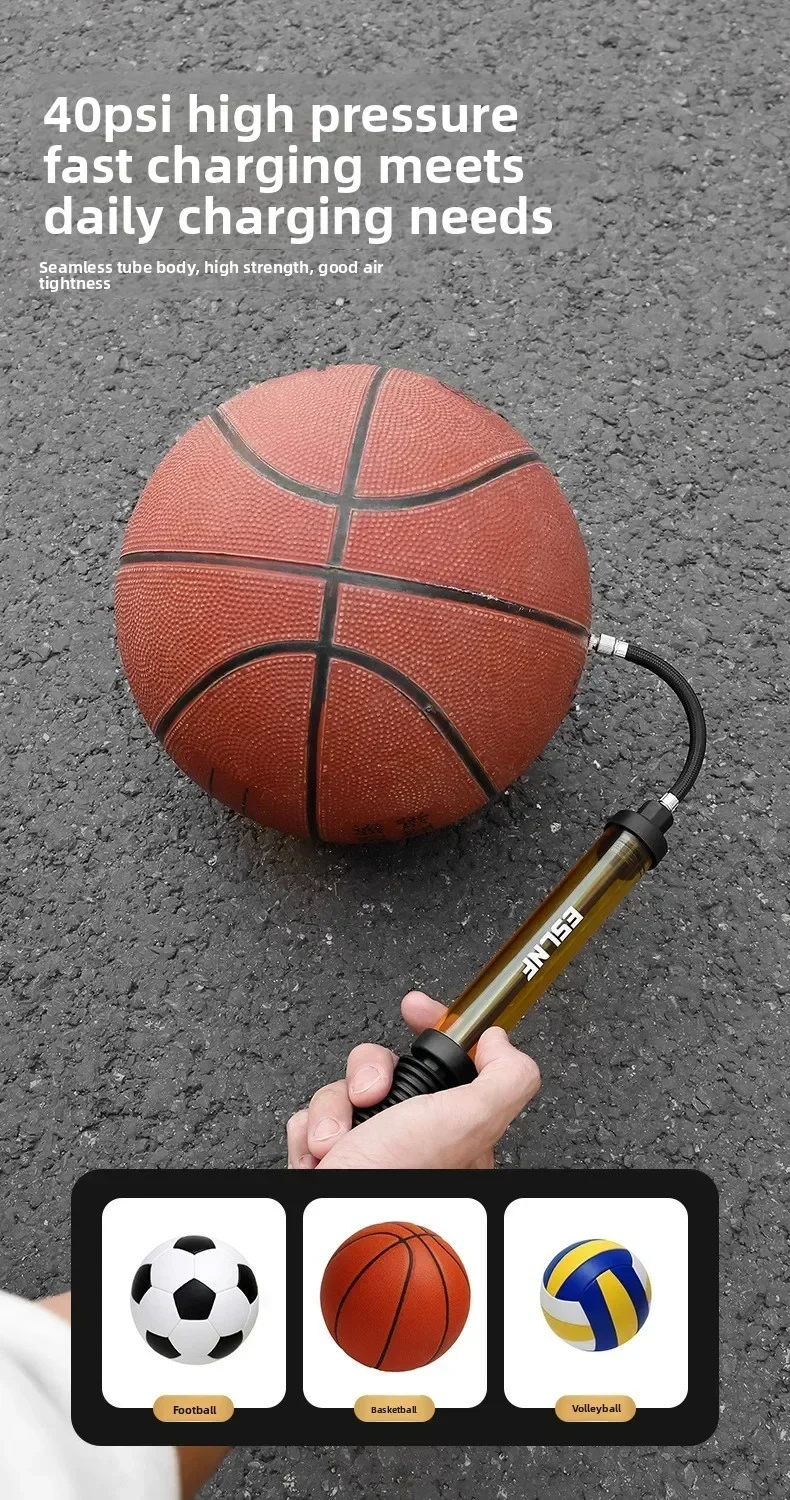 Tragbare Mini-Handballpumpe Hochdruck-Luftpumpe mit Nadel für Basketball, Fußball, Volleyball, Sportbälle, Luftpumpe – Detail 4
