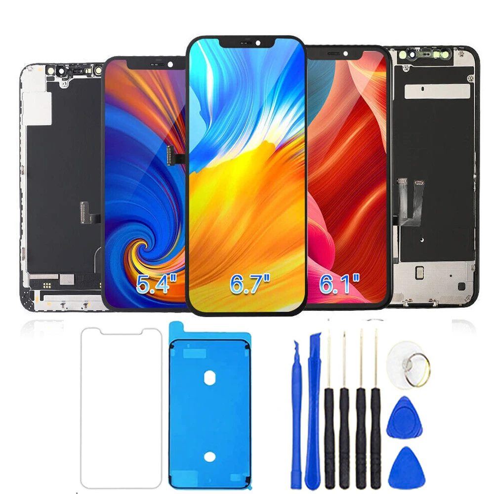 AAA+++ OLED For iPhone X XR XS Max LCD Incell For iphone 11 12 13 Pro Max 13 Mini 14 Plus OLED Display Screen Digitizer Assembly