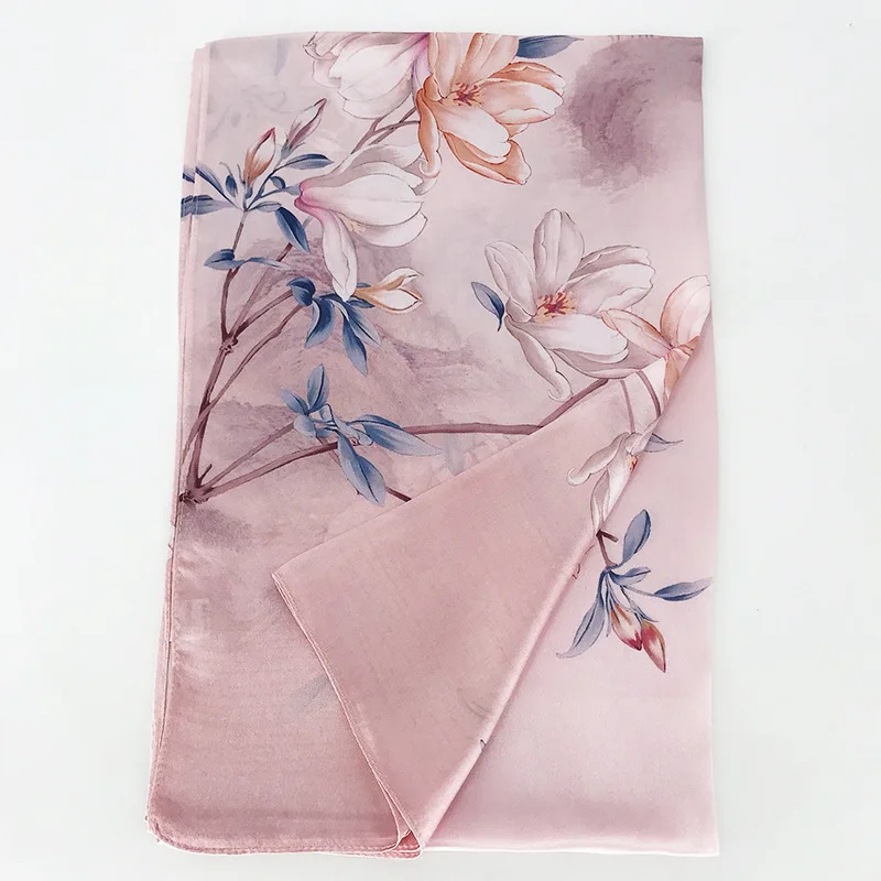 

Silk scarf mulberry silk high-end flower silk Chinese style elegant mother print scarf birthday gift