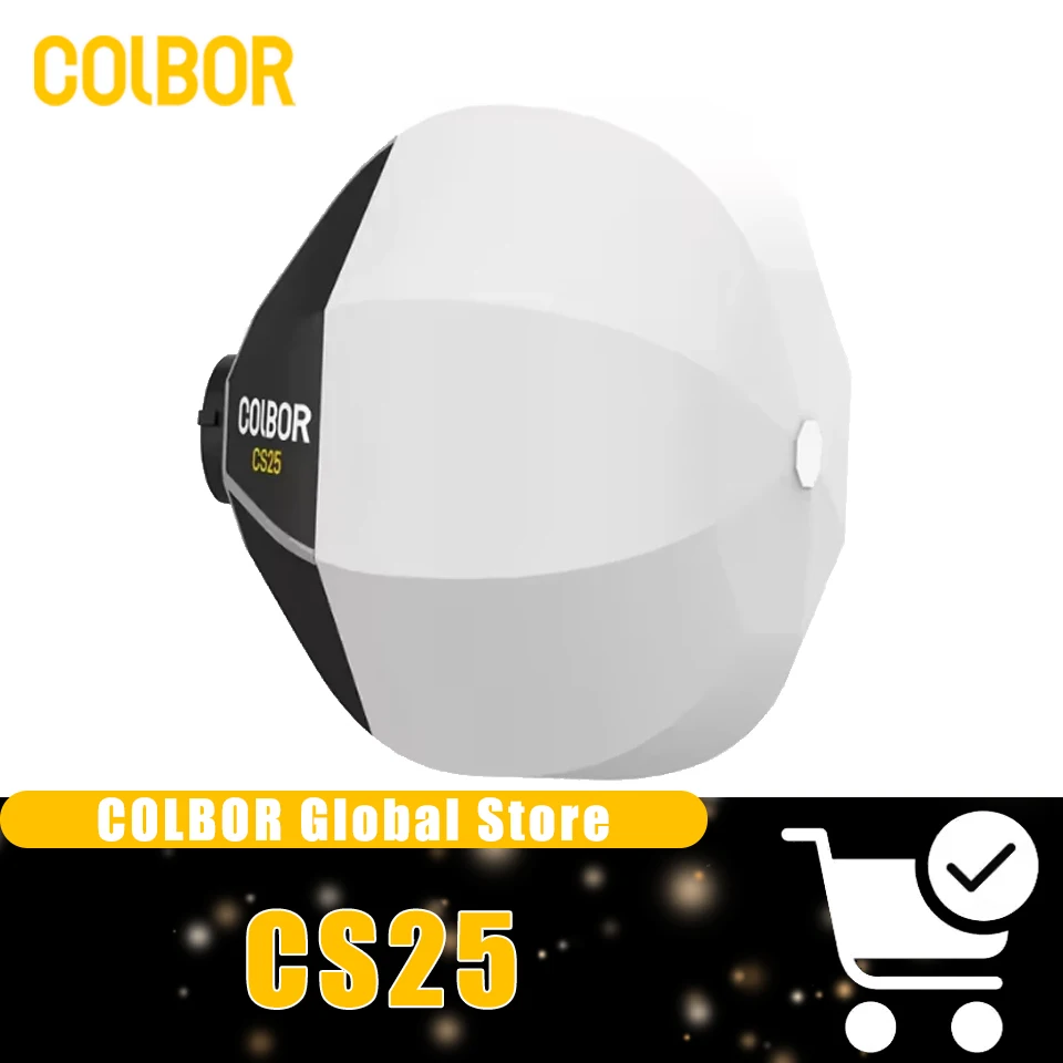 

Портативный складной фонарь COLBOR CS25, софтбокс, 25 см, софтбокс для фотографий, светодиодный видеосвет серии Wonder