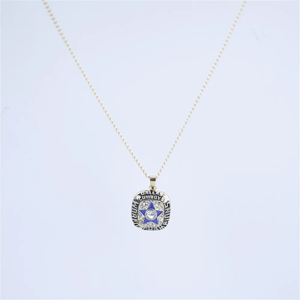 Gold Rugby Championship Necklace Gift Fans' Favorite Ring Accessory for Winner Championship Necklace Collectible Gift