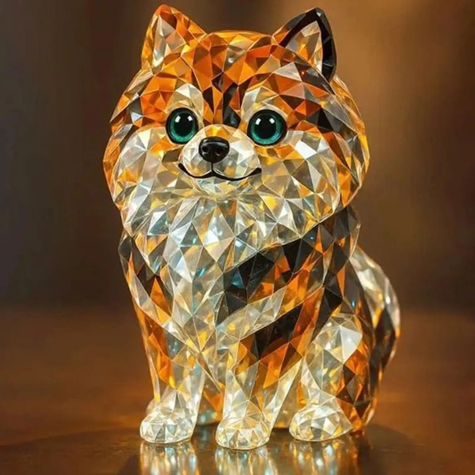 Figurine en cristal Styles animaux Figurines à collectionner objets de collection fabriqués à la main Sculpture peu encombrante Portable décoration de la maison