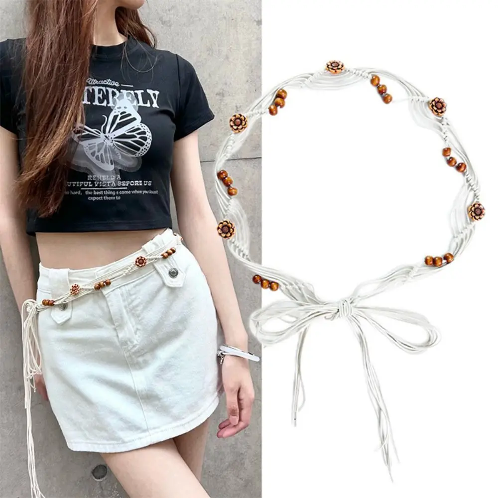 حزام بوهيمي عصري للنساء ، حبل خصر ، خمر ، تصميم فاخر ، فاتح ، متعدد الاستخدامات ، حزام