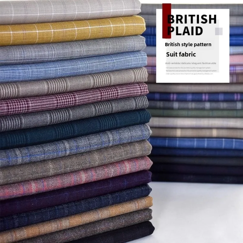 Autumn New British Style Suit Fabrics By Meters Vest Jacket Top Polyester Viscose Blend Fabric 340g/meter