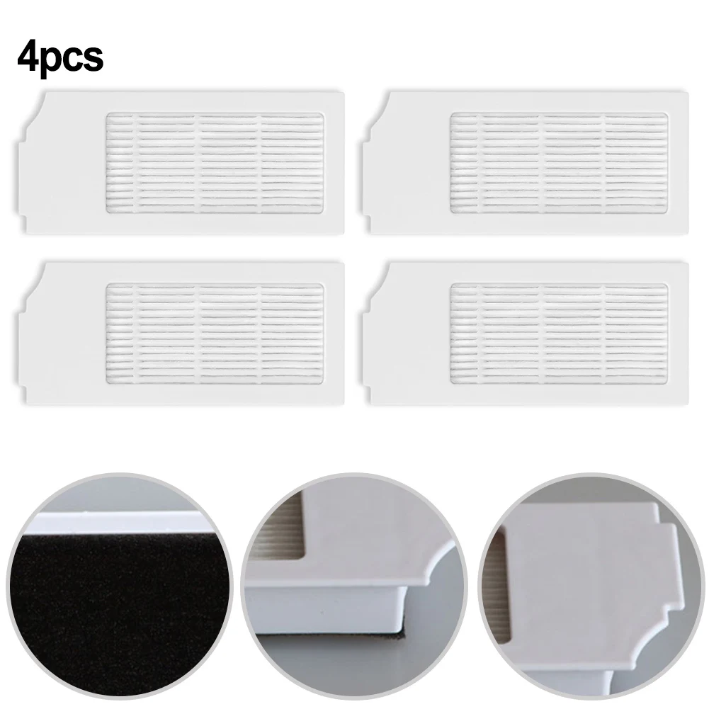 For ECOVACS For DEEBOT N20 N20 PLUS For PRO PLUS Vacuum Cleaner Filters Kit 4 Pack for Dust Control and Healthier Homes