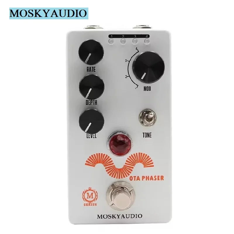 MOSKY OTA Phaser Guitar Pedal 4-Mode Selection, Rate/depth/level Controls, True Bypass for Studio & Stage