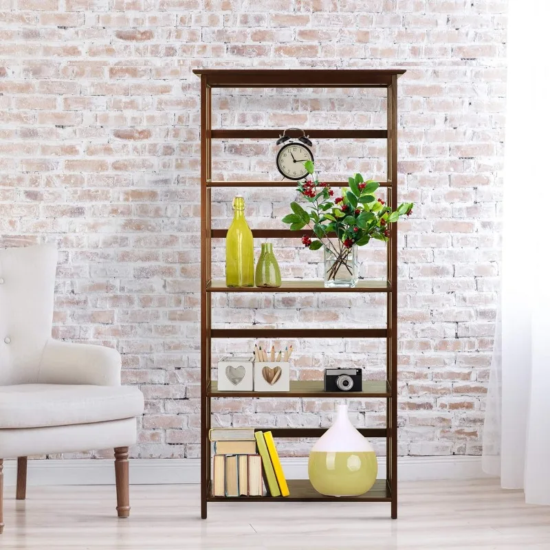 Mission Style 5-Shelf Bookcase,