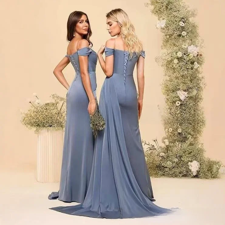 مثير ثوب مسائي طويل واحد الكتف عالية الشق الدكتور المرأة الدكتور ميدي تنورة Svel Vestibule الاسمية الدكتور الزفاف الدكتور