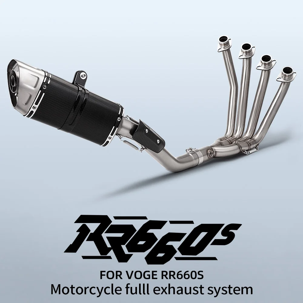 For VOGE RR660S Full Exhaust System Exhaust Muffler Escape Modify RR660S Front Link Pipe 51MM