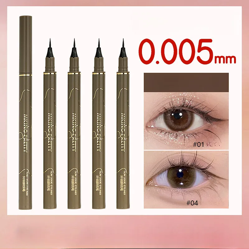 Gladde vloeibare eyeliner-pen Waterdicht zwart eyelinerpotlood Hoog gepigmenteerde punk oogmake-up Cosmetische hulpmiddelen Twist eyeliner-potloden