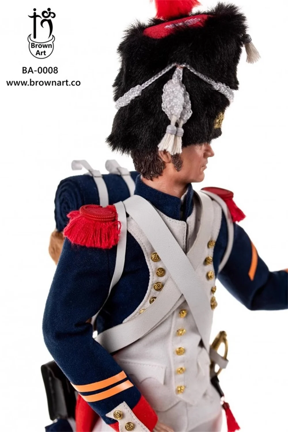 1/6 BROWN ART BA-0008 Napoleon Emperor Guards Soldier Year 1812-1815 Pełny zestaw ruchomych figurek akcji Prezent dla fanów zbierających